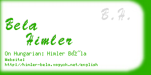 bela himler business card